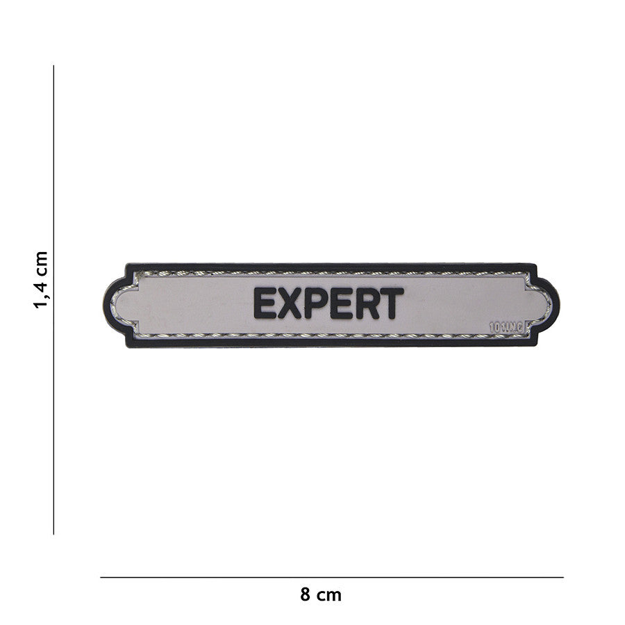 Embleem 3D PVC Expert Tab Gri - Afirmă-ți Identitatea Tactică