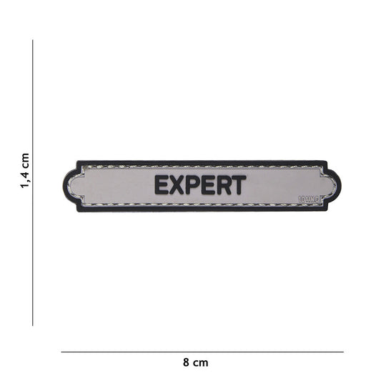 Embleem 3D PVC Expert Tab Gri - Afirmă-ți Identitatea Tactică
