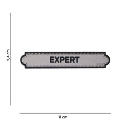 Embleem 3D PVC Expert Tab Gri - Afirmă-ți Identitatea Tactică