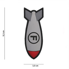 Embleem 3D PVC F. Bom wit Alb - Identitate Tactică Durabilă
