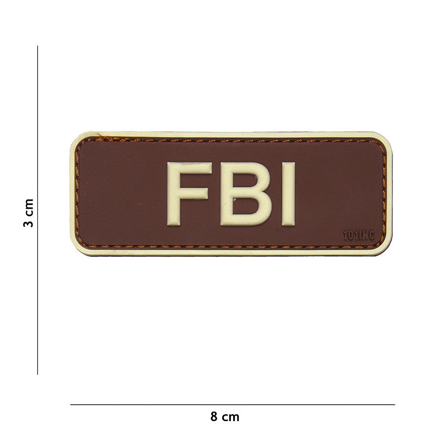 Embleem 3D PVC FBI Bruin #17044 - Afirmă-ți Autoritatea Instant