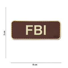 Embleem 3D PVC FBI Bruin #17044 - Afirmă-ți Autoritatea Instant