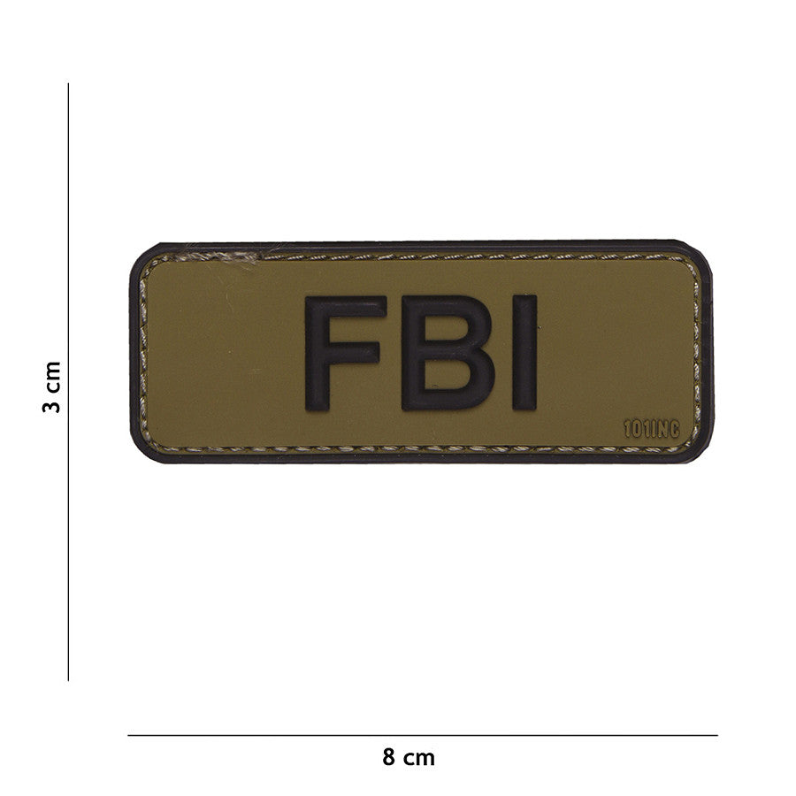 Embleem 3D PVC FBI Verde/Negru Tactical - Afirmă-ți Autoritatea