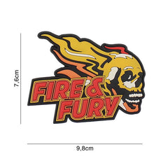 Embleem 3D PVC Fire & Fury #5105 - Atitudine Neînfricată
