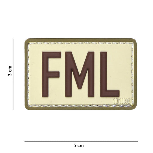 Embleem 3D PVC FML Beige - Exprimă-ți Atitudinea Fără Filtru