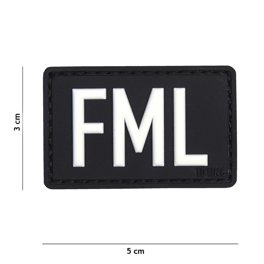 Embleem 3D PVC FML Negru - Exprimă Realitatea Fără Filtre