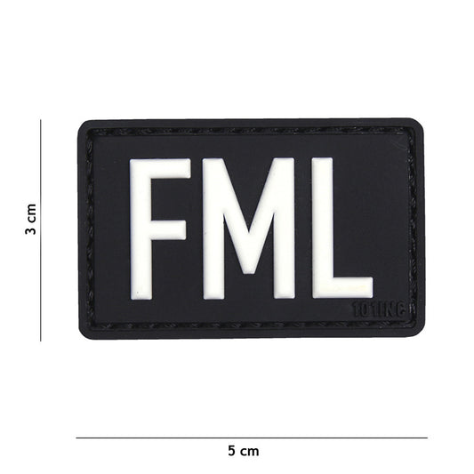 Embleem 3D PVC FML Negru - Exprimă Realitatea Fără Filtre