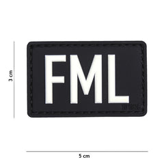 Embleem 3D PVC FML Negru - Exprimă Realitatea Fără Filtre