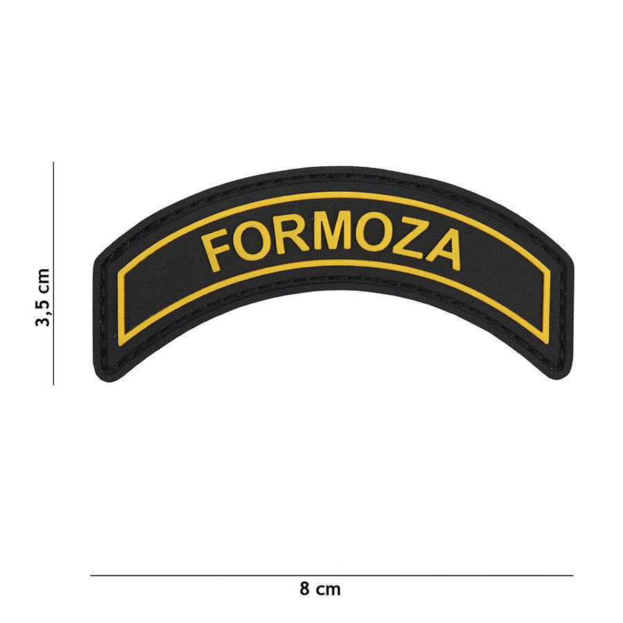 Embleem 3D PVC Formoza Negru - Distincție Tactică Durabilă