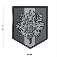 Embleem 3D PVC Frans Schild Grijs - Identificare Tactică Fără Compromis