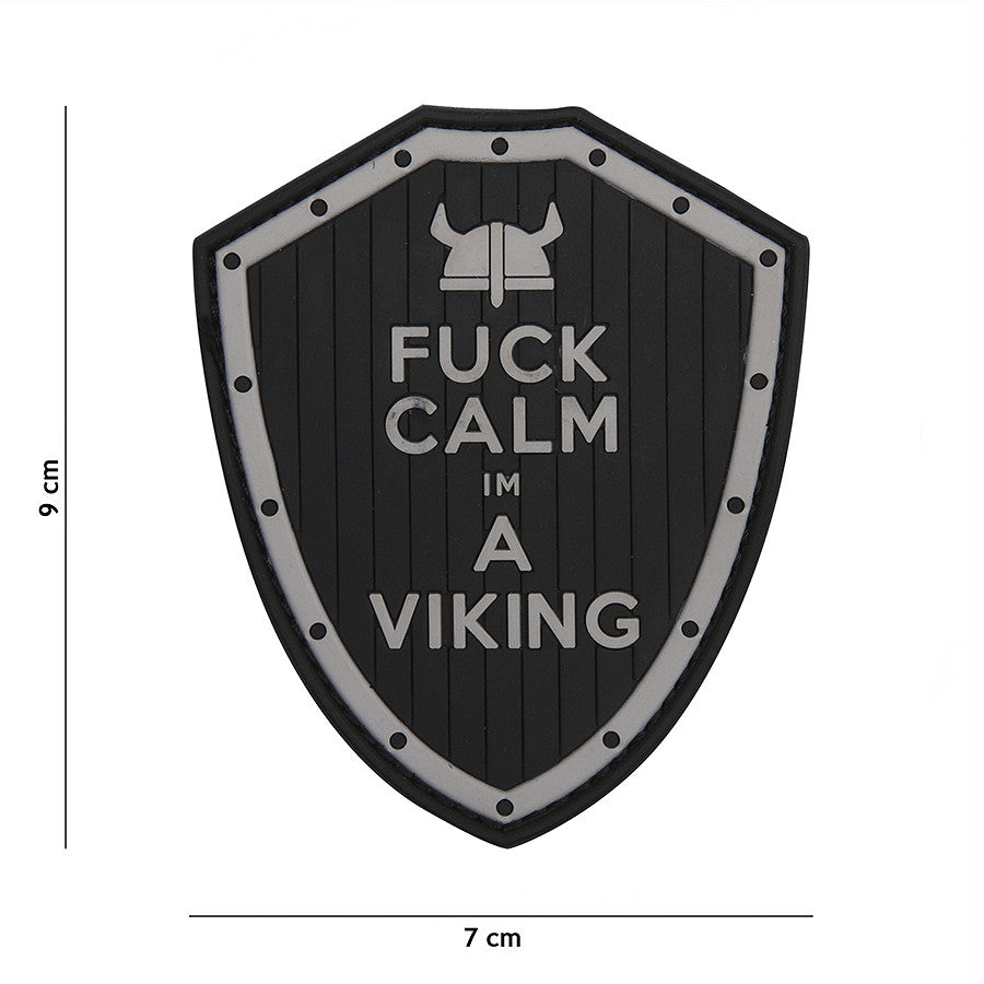 Embleem 3D PVC Fuck Calm Negru - Declară-ți Atitudinea, Nu Ceda Presiunii