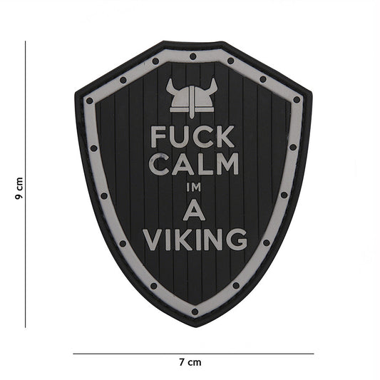 Embleem 3D PVC Fuck Calm Negru - Declară-ți Atitudinea, Nu Ceda Presiunii