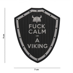 Embleem 3D PVC Fuck Calm Negru - Declară-ți Atitudinea, Nu Ceda Presiunii
