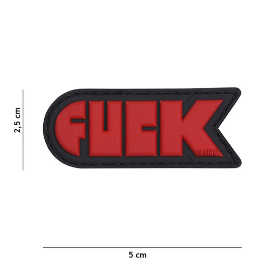 Embleem 3D PVC FUCK Rood - Exprimă-ți Atitudinea Fără Compromis
