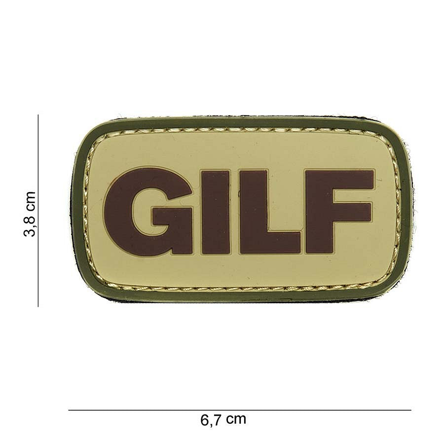 Embleem 3D PVC GILF #14004 Verde - Exprimă-ți Identitatea Tactică