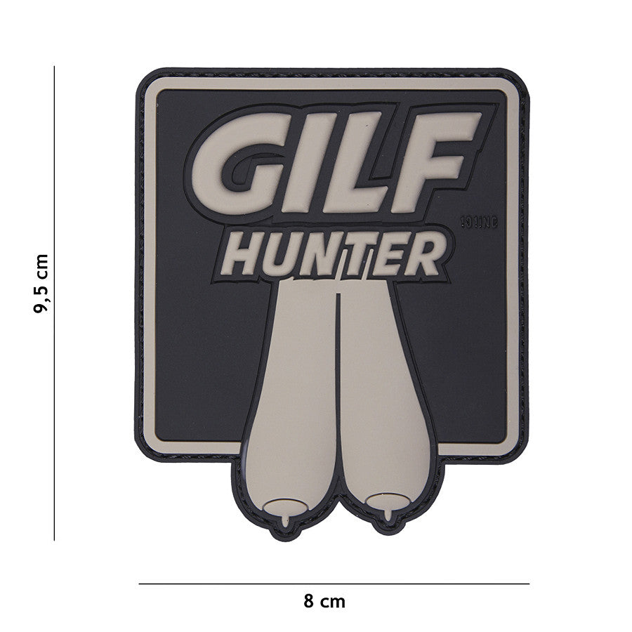 Embleem 3D PVC Gilf Hunter Negru - Personalizare Tactică Esențială