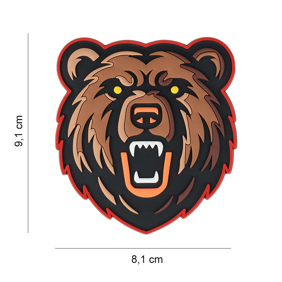 Embleem 3D PVC Grizzly beer - Semn Distincție Tactică Rapidă