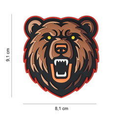 Embleem 3D PVC Grizzly beer - Semn Distincție Tactică Rapidă