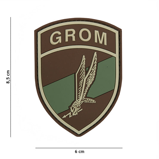 Embleem 3D PVC GROM #2089 - Afirmă-ți Pregătirea Tactică