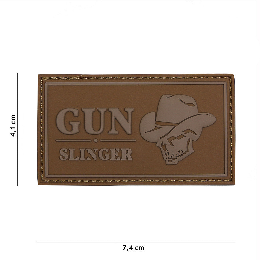 Embleem 3D PVC Gun Slinger Skull Cowboy - Afirmă-ți Atitudinea Tactică
