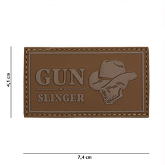 Embleem 3D PVC Gun Slinger Skull Cowboy - Afirmă-ți Atitudinea Tactică