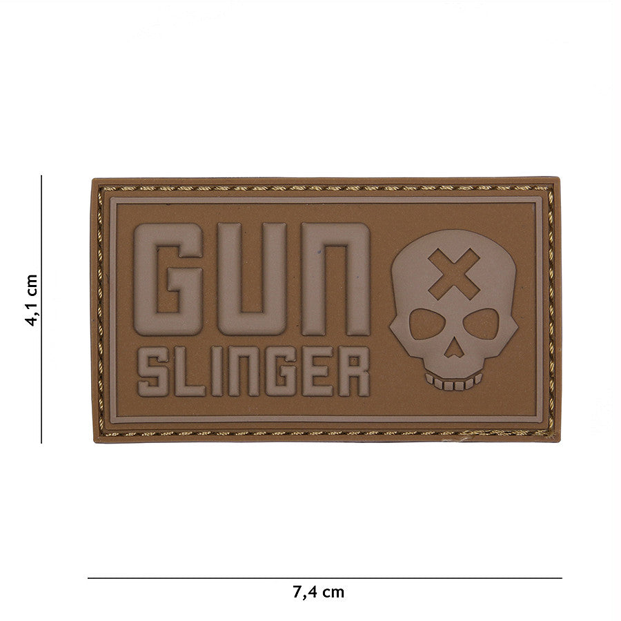 Embleem 3D PVC Gun Slinger Skull Coyote - Afirmă-ți Atitudinea Tactică