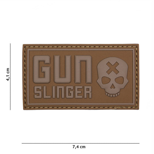 Embleem 3D PVC Gun Slinger Skull Coyote - Afirmă-ți Atitudinea Tactică