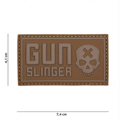 Embleem 3D PVC Gun Slinger Skull Coyote - Afirmă-ți Atitudinea Tactică