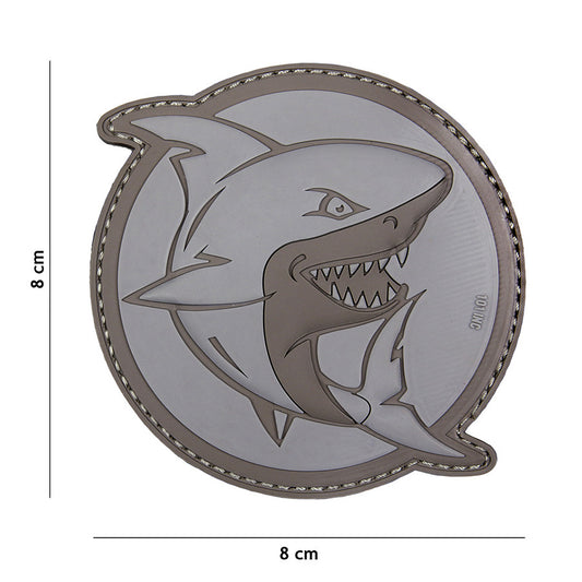 Embleem 3D PVC Haai Atacator Gri - Afirmă-ți Pregătirea
