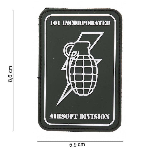 Embleem 3D PVC Handgrenade Verde 101 INC - Impact Vizual Asigurat