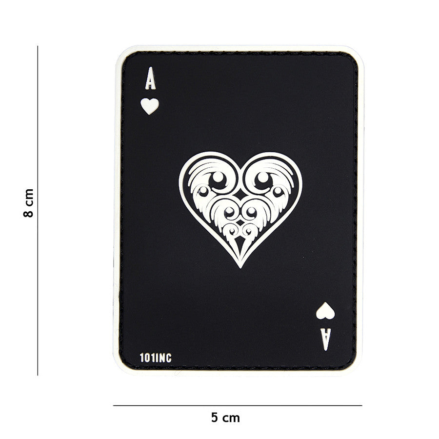 Embleem 3D PVC Harten Aas Negru - Afirmația Ta de Necontestat