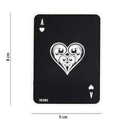 Embleem 3D PVC Harten Aas Negru - Afirmația Ta de Necontestat