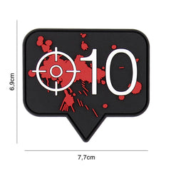 Embleem 3D PVC Headshot 10 #9099 Negru - Afirmă-ți Atitudinea