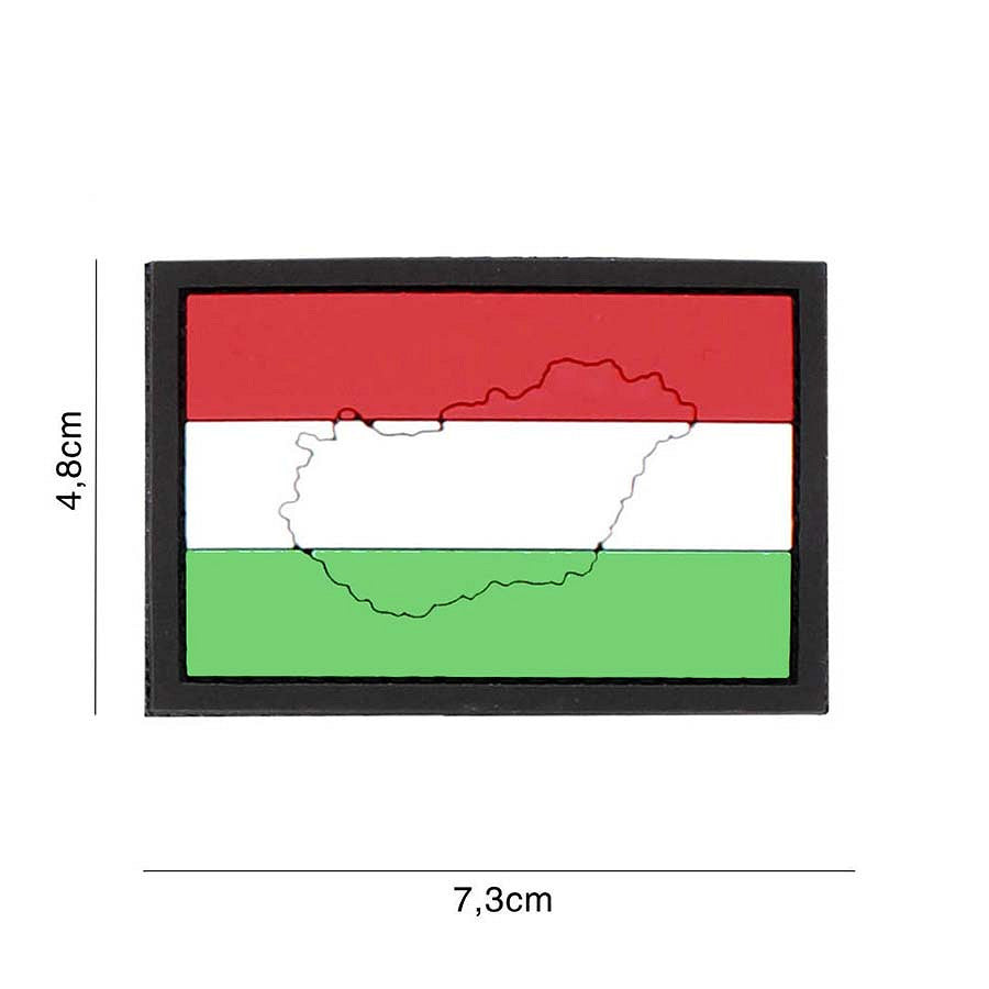 Embleem 3D PVC Hongarije cu Contur #4121 - Aderență Tactică Superioară