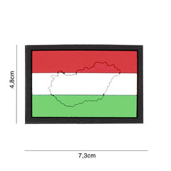 Embleem 3D PVC Hongarije cu Contur #4121 - Aderență Tactică Superioară
