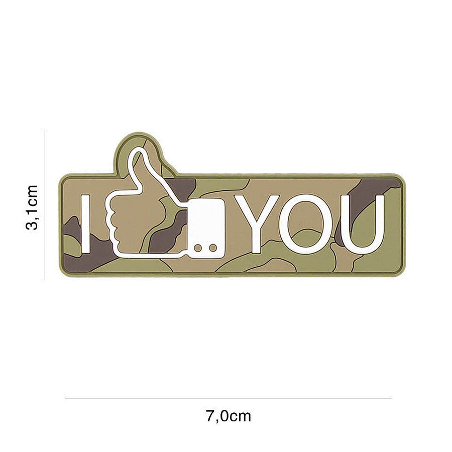 Embleem 3D PVC I like you woodland - Exprimă-te Tactic Unic