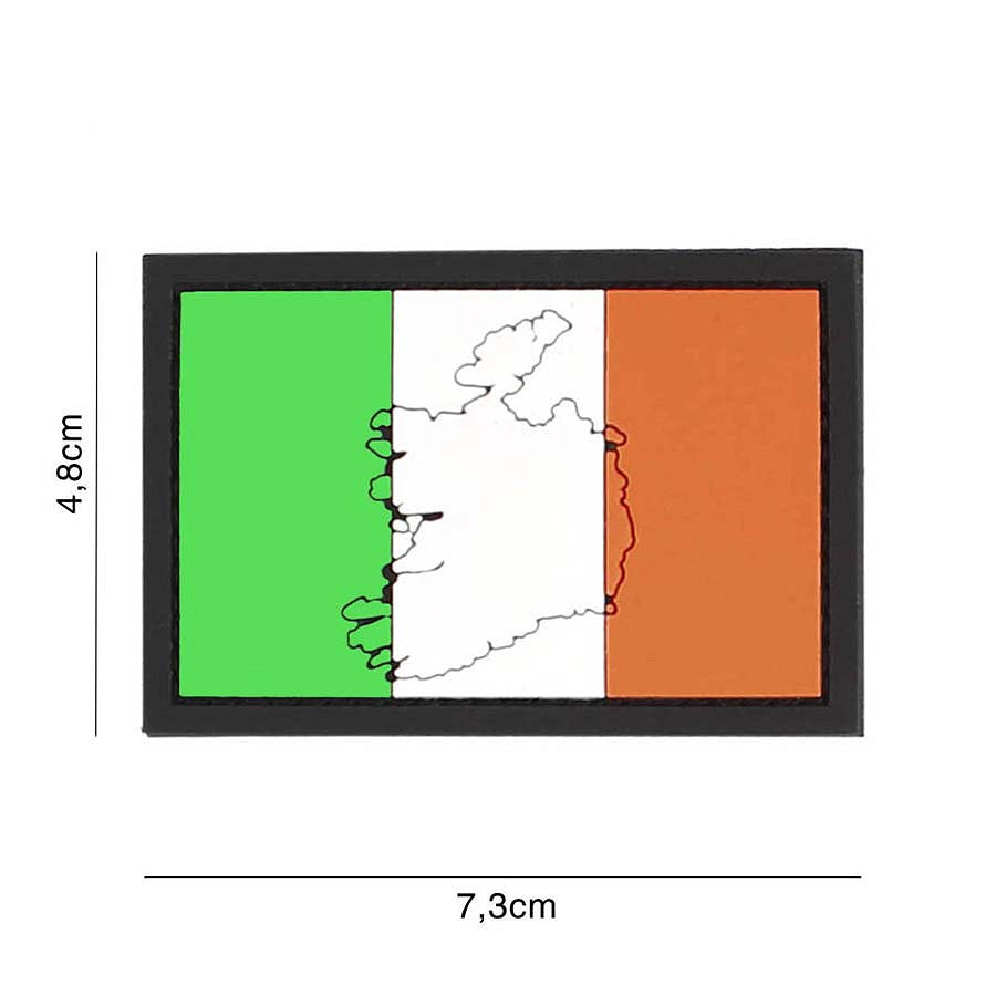 Embleem 3D PVC Ierland cu Contur - Personalizare Tactică Autentică