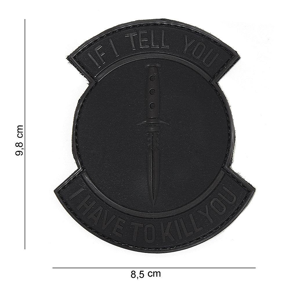 Embleem 3D PVC If I tell you Zwart - Exprimă-ți Atitudinea