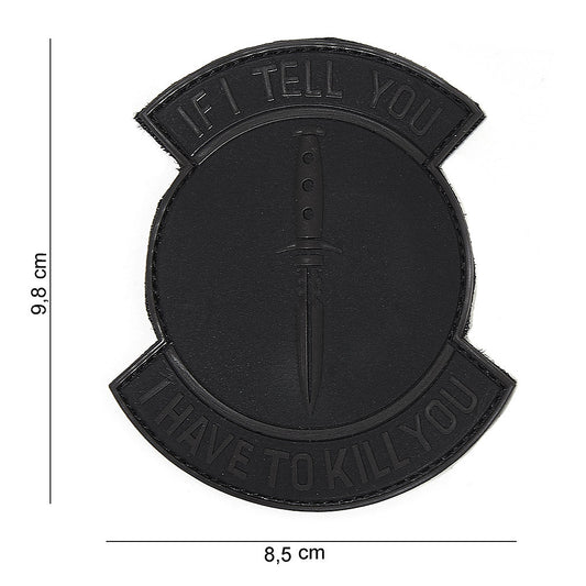 Embleem 3D PVC If I tell you Zwart - Exprimă-ți Atitudinea