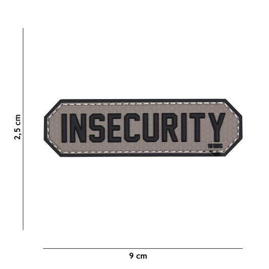 Embleem 3D PVC Insecurity Gri - Personalizare Tactică Durabilă
