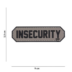 Embleem 3D PVC Insecurity Gri - Personalizare Tactică Durabilă
