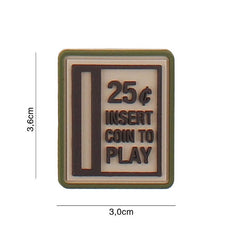 Embleem 3D PVC Insert coin to play Beige Tactic - Personalizare Instantanee