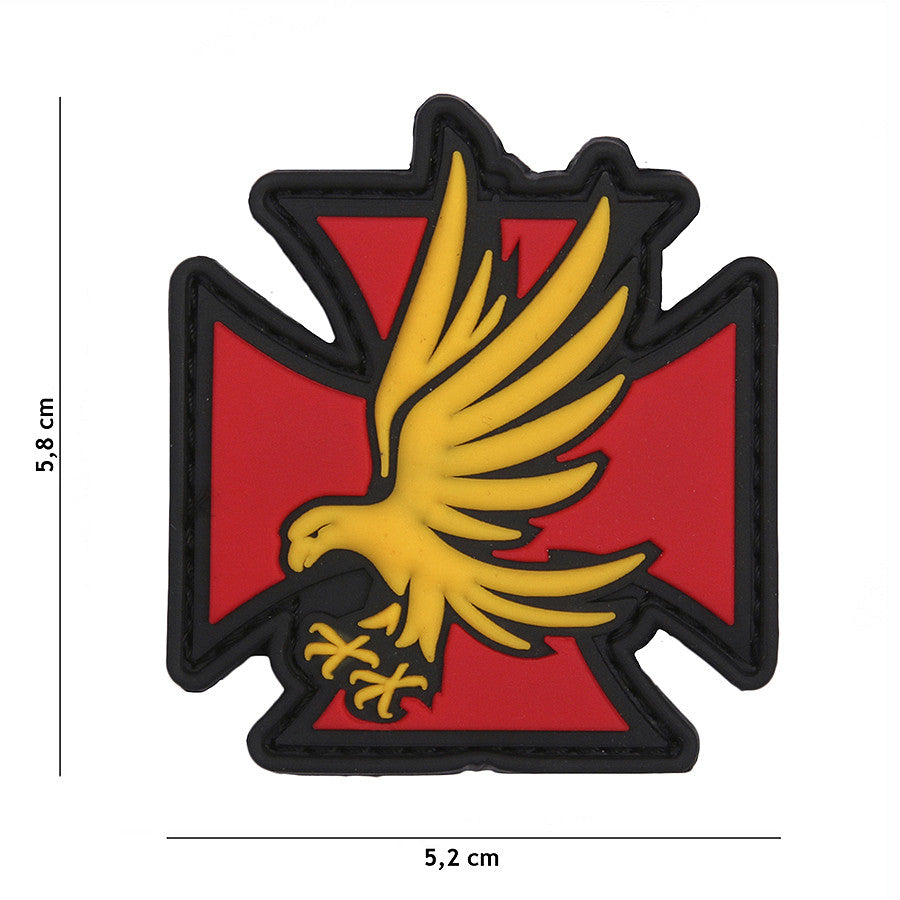 Embleem 3D PVC Iron Eagle Roșu - Afirmă-ți Prezența Tactică