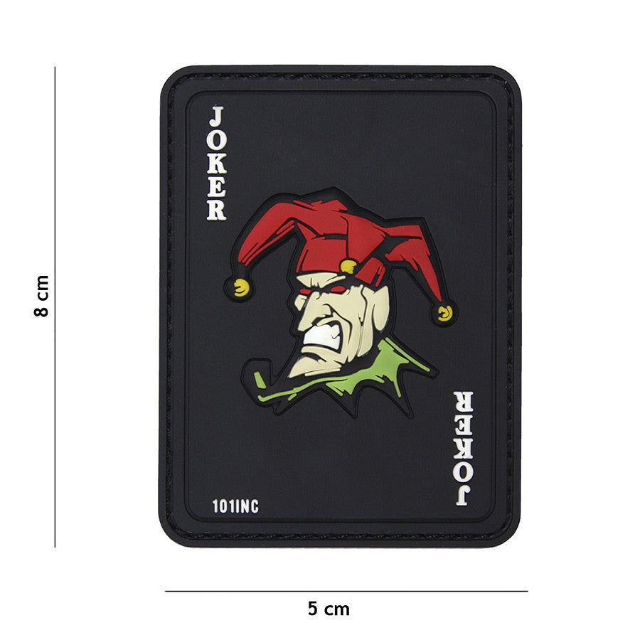 Embleem 3D PVC Joker Negru Tactical Gear - Exprimă-ți Atitudinea Unică