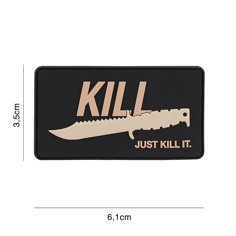 Embleem 3D PVC Just Kill It Desert Tactical - Afirmă-ți Atitudinea