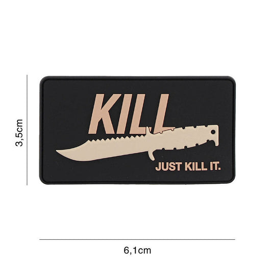 Embleem 3D PVC Just Kill It Desert Tactical - Afirmă-ți Atitudinea