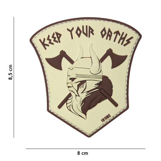 Embleem 3D PVC Keep your oaths Beige - Afirmă-ți Devotamentul