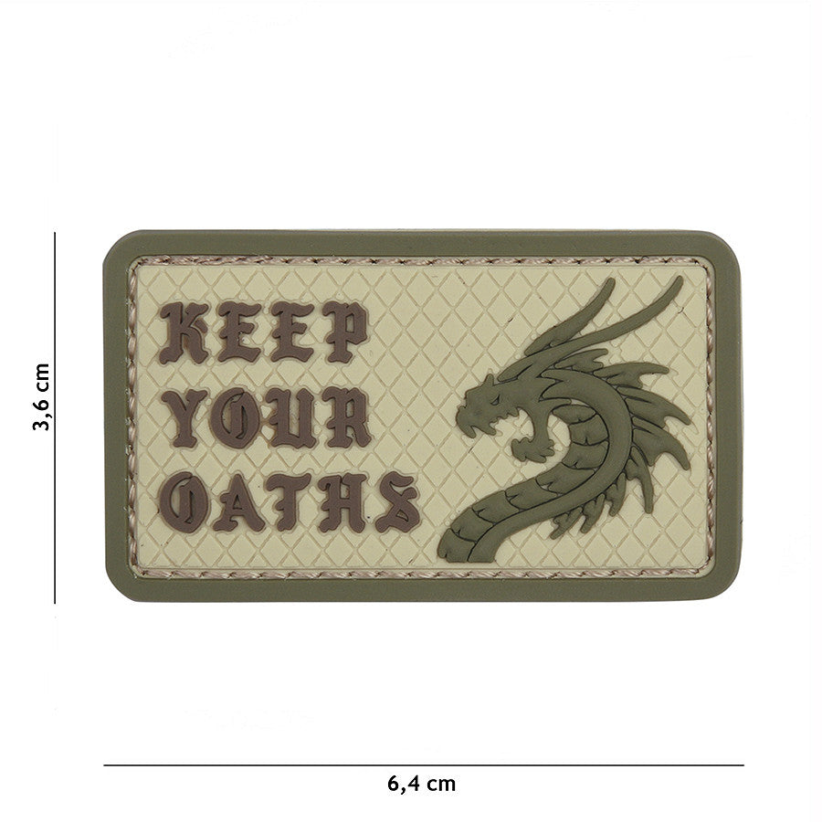 Embleem 3D PVC Keep Your Oaths Coyote - Afirmă-ți Principiile!