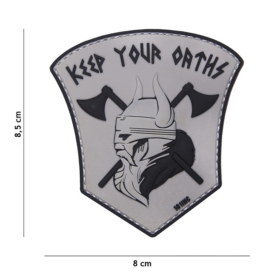 Embleem 3D PVC Keep your oaths Gri - Simbol de Integritate