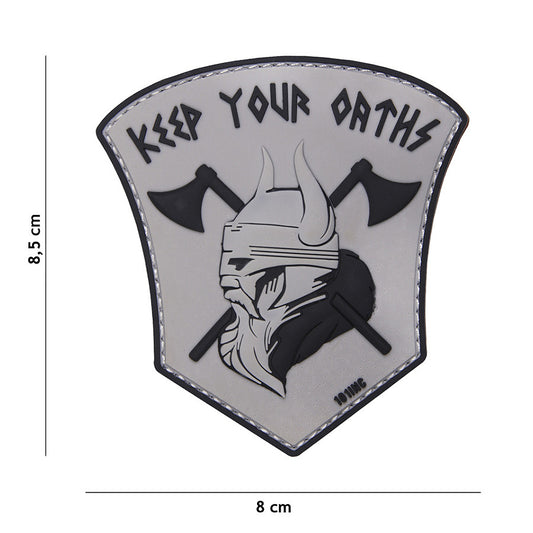 Embleem 3D PVC Keep your oaths Gri - Simbol de Integritate